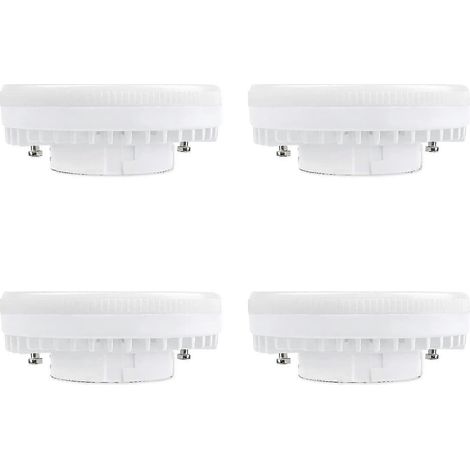 Lot de 4 spots LED GX53 9W 3000K blanc chaud 900lm 230V AC non dimmables (1/4)