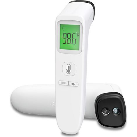 Sollbry Thermomètre Frontal Sans Contact,Thermometre Bebe,Thermomètre Médical Numérique Infrarouge pour Adultes,Lecture Précise avec Ecran LCD,Mode(Blanche) (1/5)