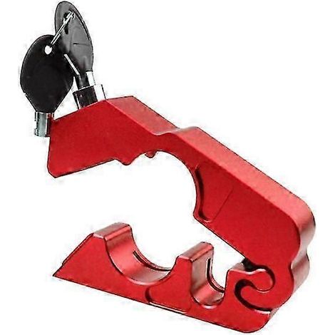 Antivol de poignée de guidon pour moto, frein et accélérateur, cadenas de sécurité pour vélo, scooter et moto (rouge) (1/5)