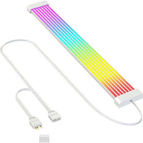 Bande LED RGB pour câbles d'alimentation PC – Synchronisation 5 V 3 broches – Compatible avec rallonges 6/8/12/16/24 broches et boîtier PC (1/2)