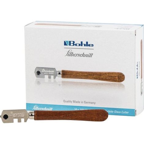 Couteau à verre HM Silberschnitt® pour épaisseurs de verre de 3 à 6 mm H-Heft