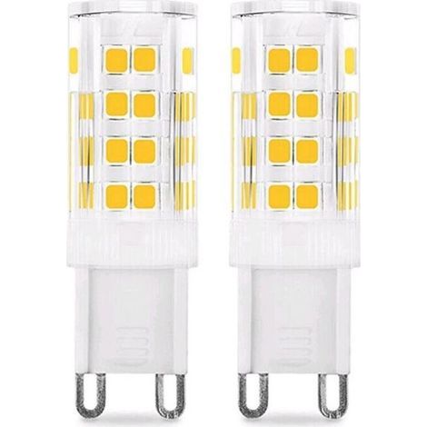 Ampoule LED G9 5W (Équivalent 50W Ampoules Halogènes), 450LM, 220V, Blanc froid 6000K, AC100-240V, NON-Dimmable, Économie d'énergie, Base en céramique, Culot G9 Standard, Lot de 6 [Classe énergétique (1/5)