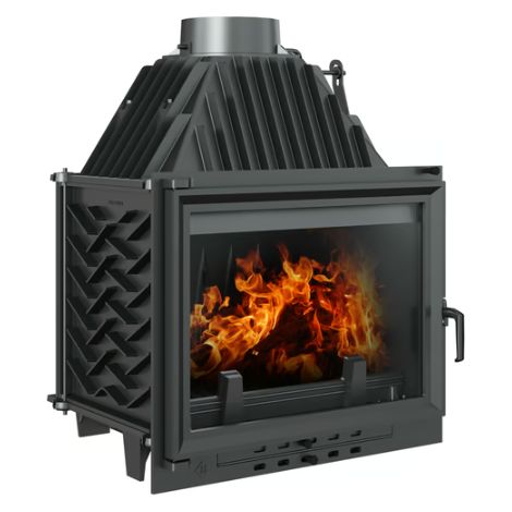 Inserto para chimenea ZUZIA ECO 12 BS DECO cristal en el lado izquierdo (1/5)