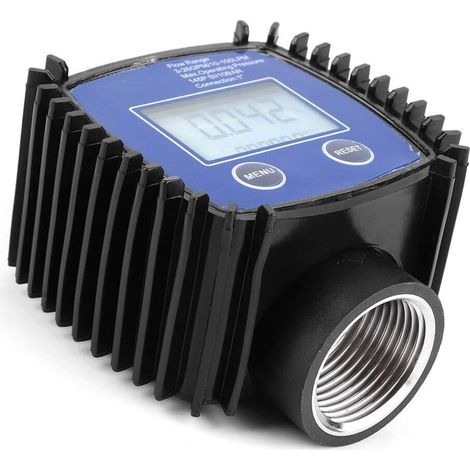 Bardusch-Débitmètre numérique, 5-120 L/Min, débitmètre à turbine de 1 pouce avec affichage LCD, débitmètre de carburant avec une précision de 1% pour les liquides chimiques (1/5)
