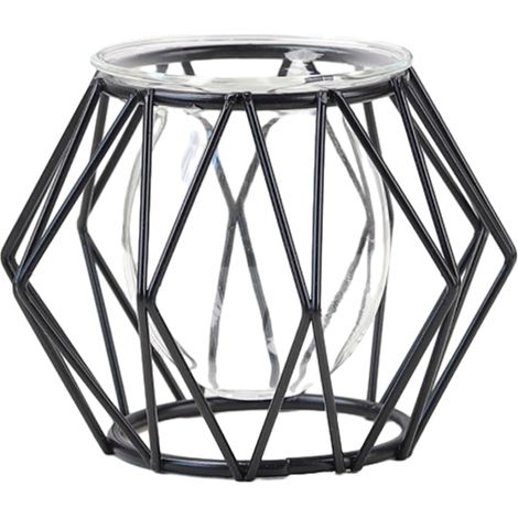 Vase Hydroponique Verre Support Métallique Décoration Intérieure Bureau Salon Table Chevet Bureau Étude Quantité 1 (1/5)