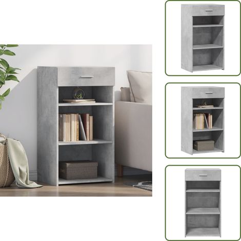 Sideboard Betongrau 50x42,5x93 cm Holzwerkstoff - Schreibtisch - Wohnzimmermöbel - Sideboard - Regal - Holzmöbel (1/5)