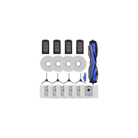 T50 Accessoires pour Ecovacs Deebot T50 Pro Omni/T50 Omni/T50 Aspirateur,1 Brosse Principale, 4 Lingettes, 4 Brosses Latérales, 4 Filtres HEPA, 6 Sacs D'aspirateur, 1 Outil de Nettoyage (1/5)