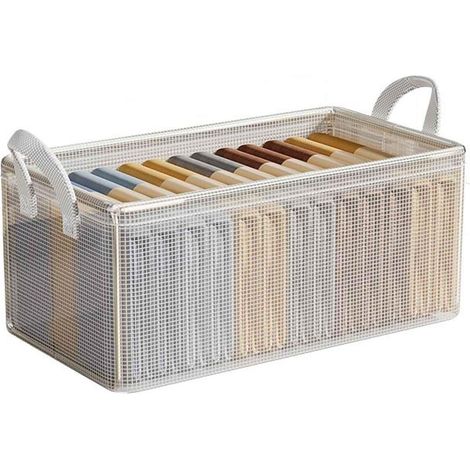 Boîte de rangement armoire – Panier pour vêtements, sous-vêtements et pantalons (50x30x27cm) (1/5)