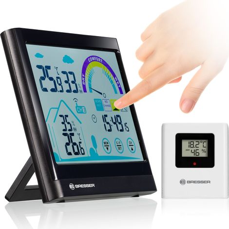 Thermo-hygromètre Bresser Ventair avec alerte de ventilation. (1/4)