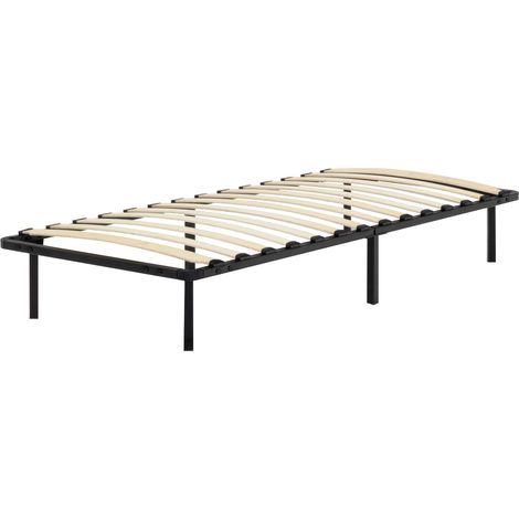 Cama Namara 90x190cm con Estructura Metálica Negra Sólida, Altura de 25cm con Espacio de Almacenaje Inferior (1/5)