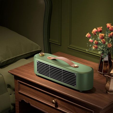 Termoventilatore portatile in ceramica da 800 W con termostato, funzioni di sicurezza per campeggio/bagno, protezione contro il surriscaldamento, interruttore di spegnimento in caso di inclinazione, f (1/3)