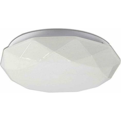 TrAdE Shop Traesio - Plafoniera Soffitto Lavorata 24 Watt 48led Moderno Luce 3000k 4000k 6500k C-0 - -Bianco Naturale - (1/4)