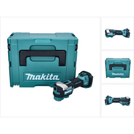 Herramienta multifunción a batería Makita DTM 52 ZJ 18 V Starlock Max sin escobillas + Makpac - sin batería, sin cargador