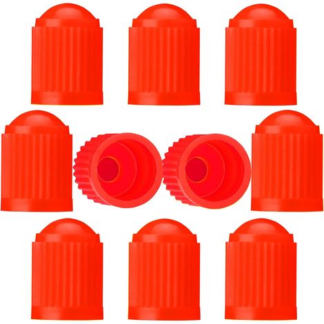APEX Lot de 10 bouchons de valve de pneu, avec joint torique en caoutchouc, capuchons de valve universels pour SUV, voitures, vélos (1/5)