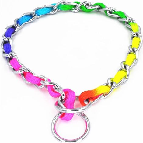 AGE Collier de dressage chaîne de dressage en acier inoxydable pour animaux de compagnie adapté aux petits et moyens chiens (1/4)