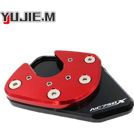 (Rouge) Compatible avec HONDA NC750X NC 750X NC750 X 2014-2020 Moto - Plaque de béquille latérale CNC - Extension de support maxpower (1/4)