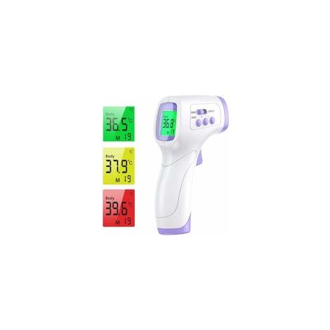 Thermomètre Frontal Adulte Thermometre Infrarouge avec Alerte Fièvre 2 en 1 Thermometre sans contact frontal avec Fonction Mémoire, Affichage à LCD, Thermometre Infrarouge Bébés Adultes (1/4)
