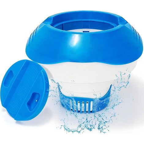 Dispenser galleggiante per cloro KGC, 18 cm (7 pollici), per pastiglie di cloro e bromo da 200 g, adatto a piscine, spa e fontane. (1/5)