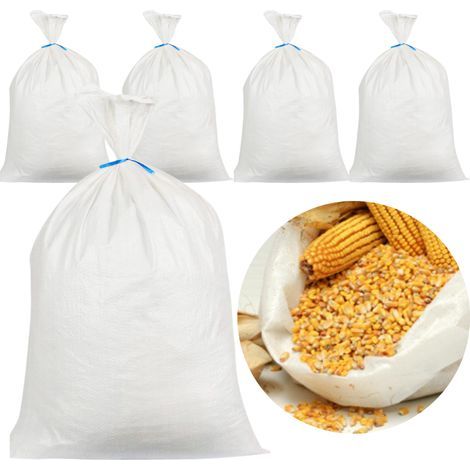 Polypropylen-Bausäcke für Getreide, Kohle, Bauschutt, Sand, 30 kg – 5 Stück (1/5)