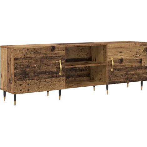 Mueble TV rectangular moderno almacenamiento eficaz 150 x 30 x 50 cm en madera antigua 020052509 (1/5)
