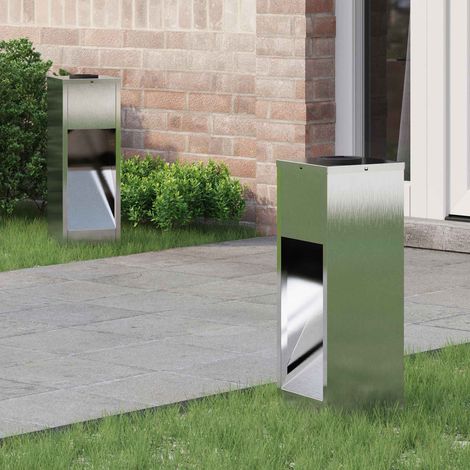 Solar LED Wegeleuchte 2 pcs Silber Edelstahl