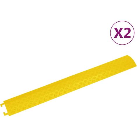 Rampes protège-câbles modulaires en PVC jaune 2 pièces 98,5 cm - PANGIVO (1/5)