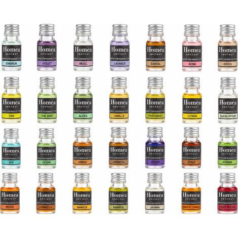 Lot de 28 fioles de parfum d'ambiance 10 ml