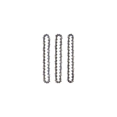 Lot de 3 chaînes d'élagueuse sur perche 10' (25 cm) – 40 maillons d'entraînement – Faible rebond – Compatible avec Black & Decker, Ryobi (1/4)