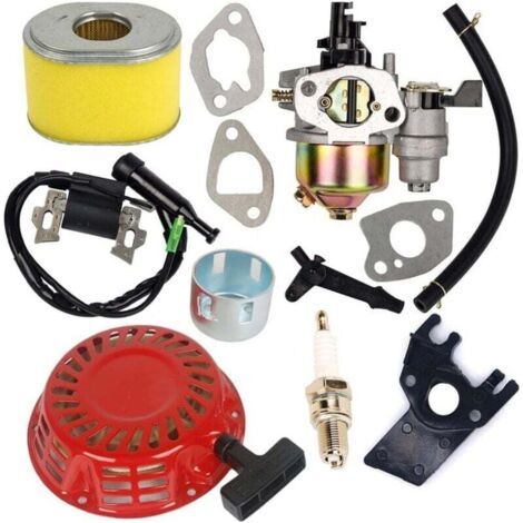 Carburateur avec Filtre à Air et Bobine d'Allumage Compatible Moteur 5.5 HP 6.5 HP GX140 GX160 GX200 (1/4)