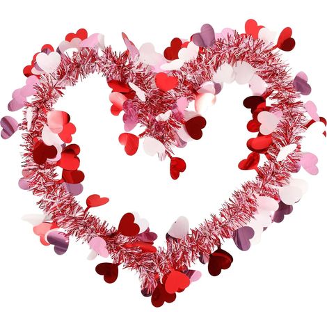 Guirlande En Cœur - Guirlande De Fleurs Pour Porte - Décoration Intérieure Et Extérieure - 200 cm (1/5)