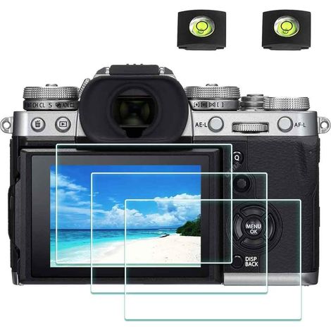 Fujifilm X-T3 Screen Protector for Fujifilm X-T3 Camera, Fujifilm XT3 Film and Hot Shoe Case, 0.3mm Optical Tempered Glass Camera Protector, 9H Hardness, Anti-Scratch, Anti-Fingerprint, Anti-Bubble
