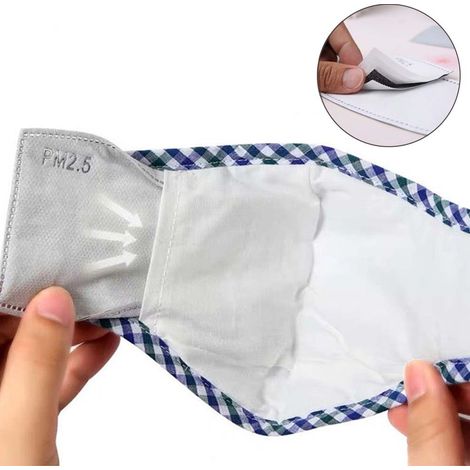 Filter Visage Jetable - Charbon Actif - 5 Couches - Protection Contre Poussière PM2.5 Pollen Exhalations Urbaines - Compatible Avec Masques Réutilisables - Par 10 (1/5)