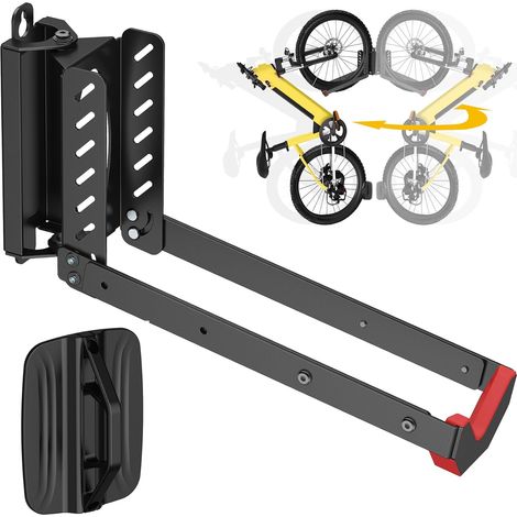Verstellbare Fahrrad-Wandhalterung – platzsparend – Easy-Lift-Design mit klappbarem Arm und Schwenkfunktion (1 Einheit) (1/5)