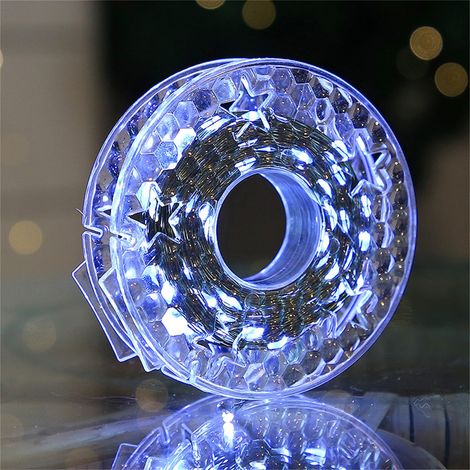 Guirlande Lumineuse De Noël - 10 M - 100 Led - Usb - 3 Modes D'éclairage - Étanche Ip55 - Pour Intérieur Et Extérieur (1/5)