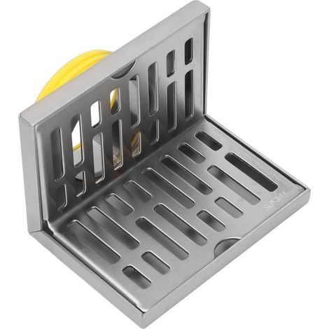 Siphon sol angle mural 12cm – forme L – anti-rouille – résistant corrosion – drainage horizontal – tuyau 2.3 pouces (1/5)