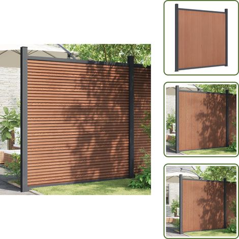 Recinzione marrone - vidaXL Pannello di Recinzione Marrone 180x186 cm in WPC - Pannello in WPC