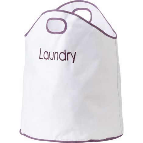 Premier Housewares Oxford Purple Trim Laundry Bag (1/2)