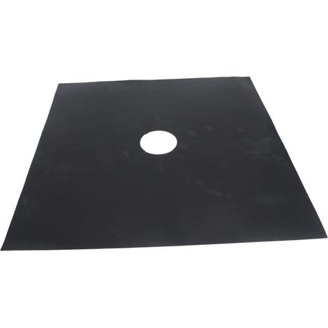 Lot De 12 Protections Noires Antiadhésives Pour Plaques De Cuisson à Gaz, Revêtements Réutilisables Trou Central, Protège-surface Pour Usage Domestique Et Professionnel (1/5)