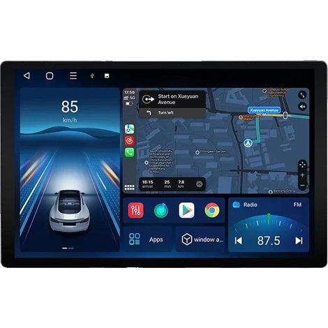 Autoradio, QLED HD Bildschirm, Eingebautes Navigationssystem, Kompatibel mit BMW E46 M3, Kabelloses Design, X7 Pro 6GB 11.5 (1/2)
