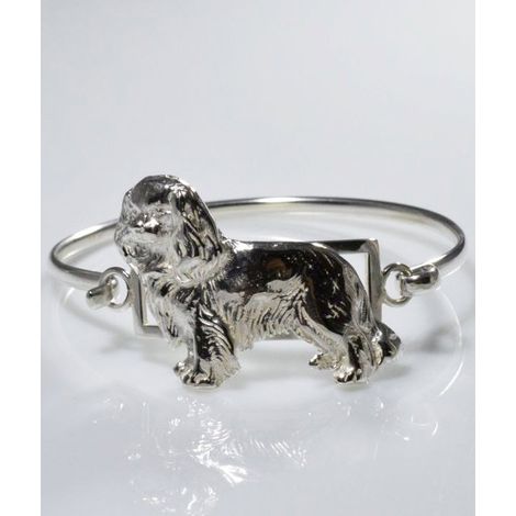 Cavalier King 3D starrer Armreif 5 cm Silber 925