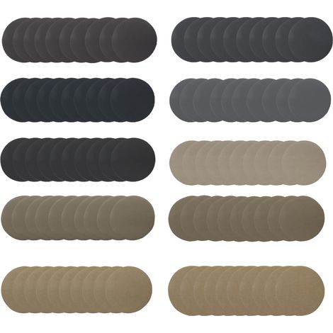Lot de 100 disques abrasifs de 50 mm pour papier de verre sec ou humide, disques de ponçage à crochet et boucle, disques abrasifs 800 1000 1500 2000 2500 3000 4000 5000 7000 10000 (1/5)