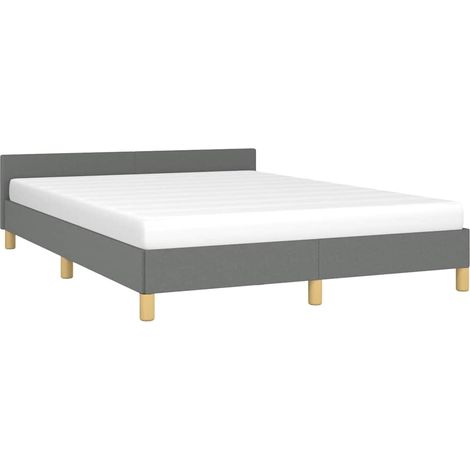 Bed Frame without Mattress Dark Grey California King Fabric vidaXL (1/5)