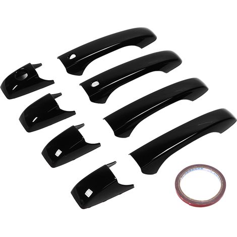 Kit portachiavi Jeep Patriot/Grand Cherokee/Durango - 8 pezzi, coperture per portiere in ABS nero lucido (1/5)