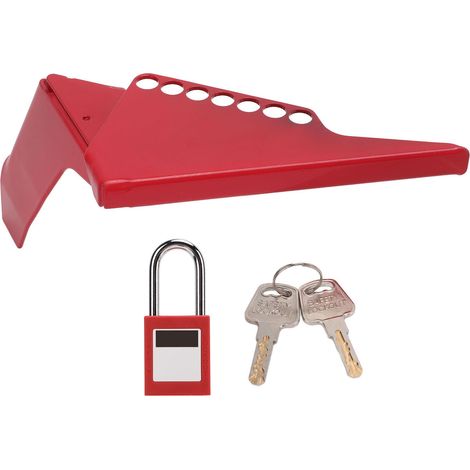 Grand verrou à robinet à bille DN50-DN200, ensemble de cadenas de 38mm, verrouillage de sécurité en acier inoxydable pour tuyaux de 31 à 76mm (1/5)