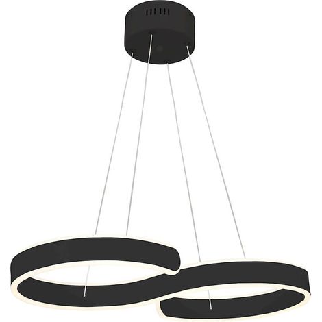 Suspension LED Milagro Infinity 60W 4000K noire 60 cm (1/2)
