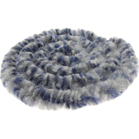 Rideaux De Porte Chenille Tricolore Bleu / Gris / Blanc 56 X 185 Cm - Incasa