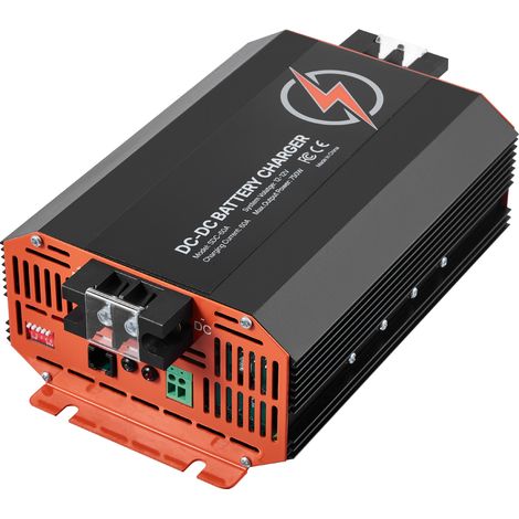 Mophorn Caricabatterie 12V 60A DC/DC, 750 W, per Batterie al Piombo, Litio, AGM, GEL e Allagate, Ricarica Intelligente, adatto per Camper, Veicoli Commerciali e Barche