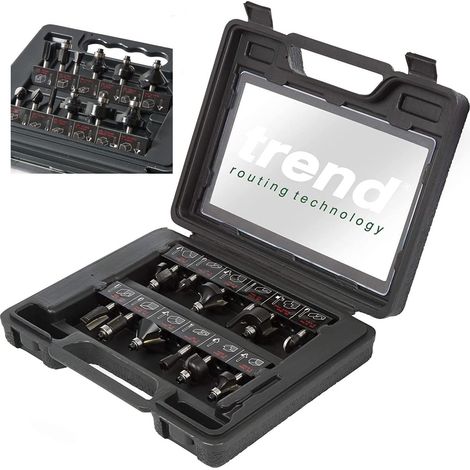 coffret de 12 fraises de défonceuse, queue 8 mm, carbure (1/5)