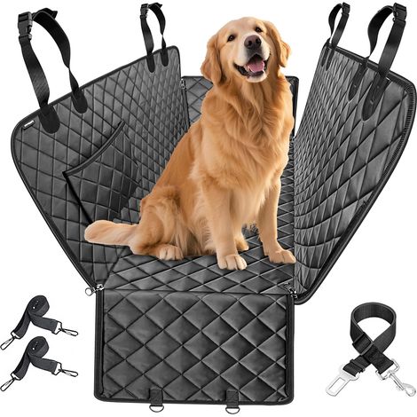 Protection Voiture Chien Arrière pour Animaux, Alèse Imperméable et Anti-Rayures pour Chien, Tissu Oxford 600d, Housse Voiture Chien Universelle pour Voitures Particulières, Camions et SUV (1/5)