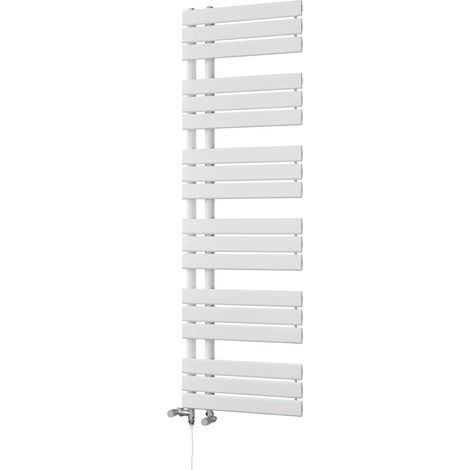 Tristan - White Dual Fuel Towel Rail H1564mm x W500mm Standard (1/3)